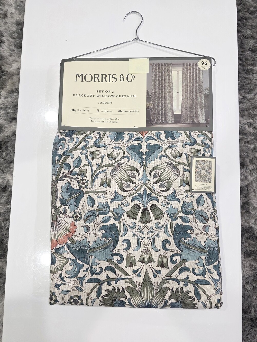 William Morris & Co Lodden Windows Curtain Panels 50"x96" - Set of 4 - Picture 4 of 5